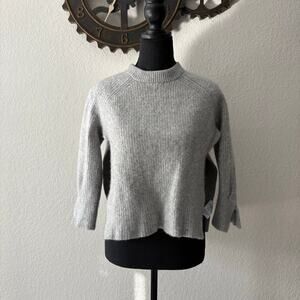 COLLECTION J CREW 100% Cashmere Sweater Gry SzS Sophisticated Old Money Elevated